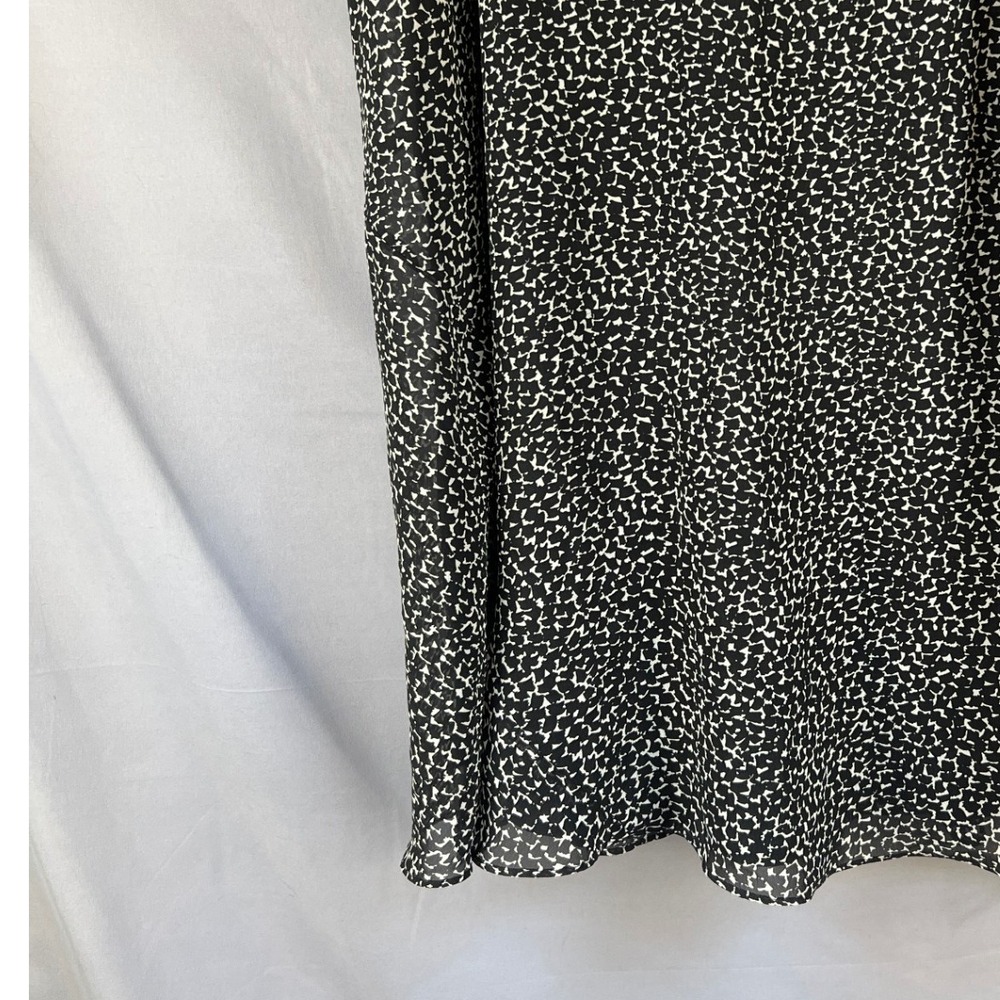 Liz‎ Claiborne Black & White Sheer Midi Skirt Women's Size 12